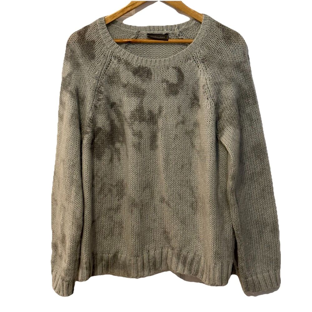 Wooden Ships Paola Buendia Gray Tie Dye Knit Sweater M/L Mohair Wool Blend